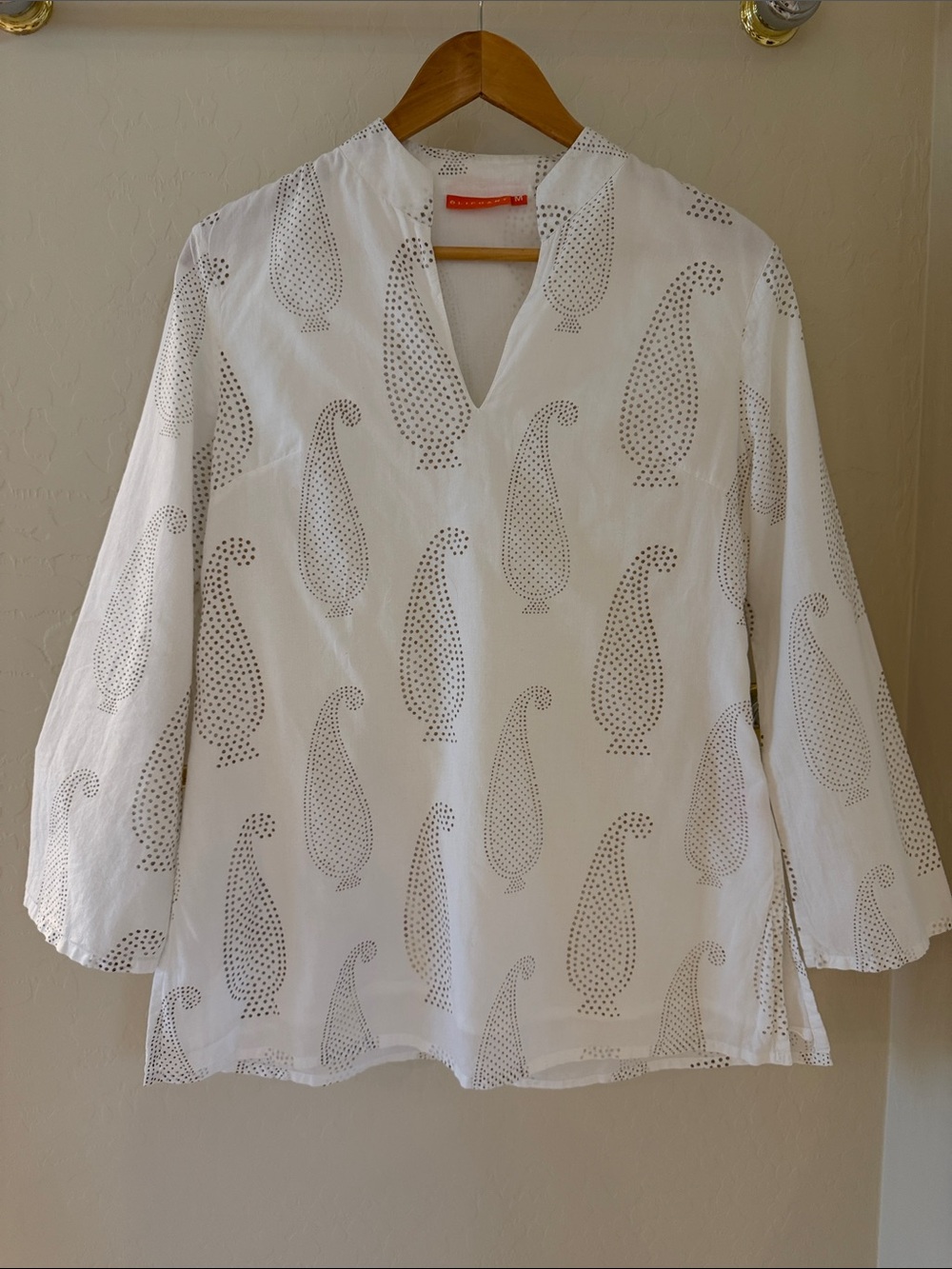 Oliphant White Paisley Tunic